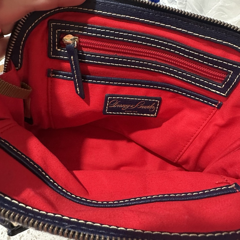VTG DOONEY & BOURKE Navy White Sailboat Stripes Handbag Shoulder bag Mini Purse - Picture 11 of 16